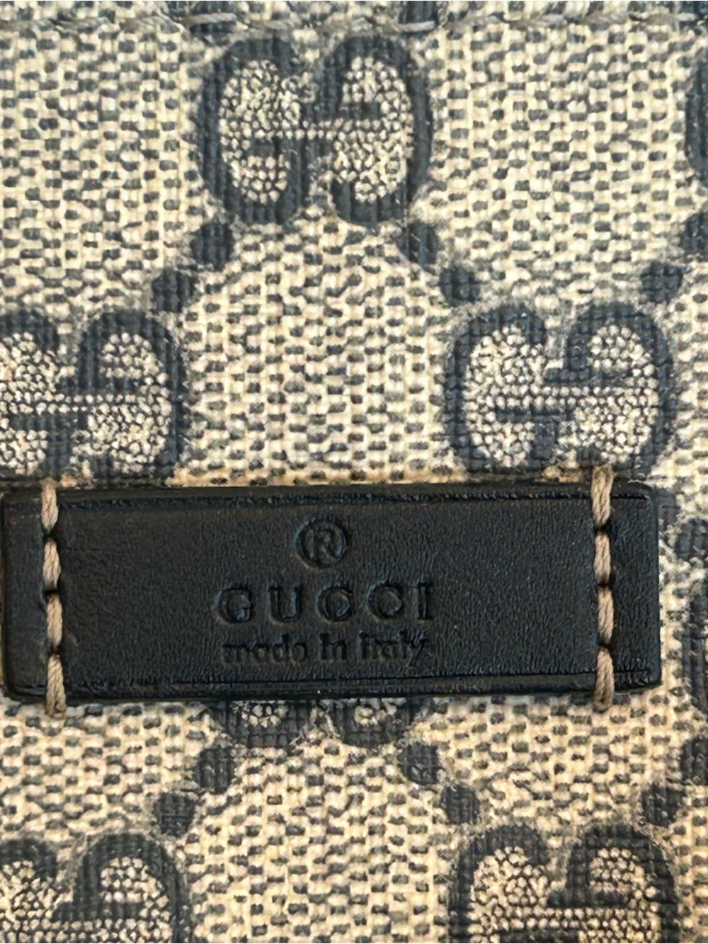 Gucci Vintage Monogram GG Supreme Messenger Bag beige blue coated canvas unisex - Picture 14 of 17